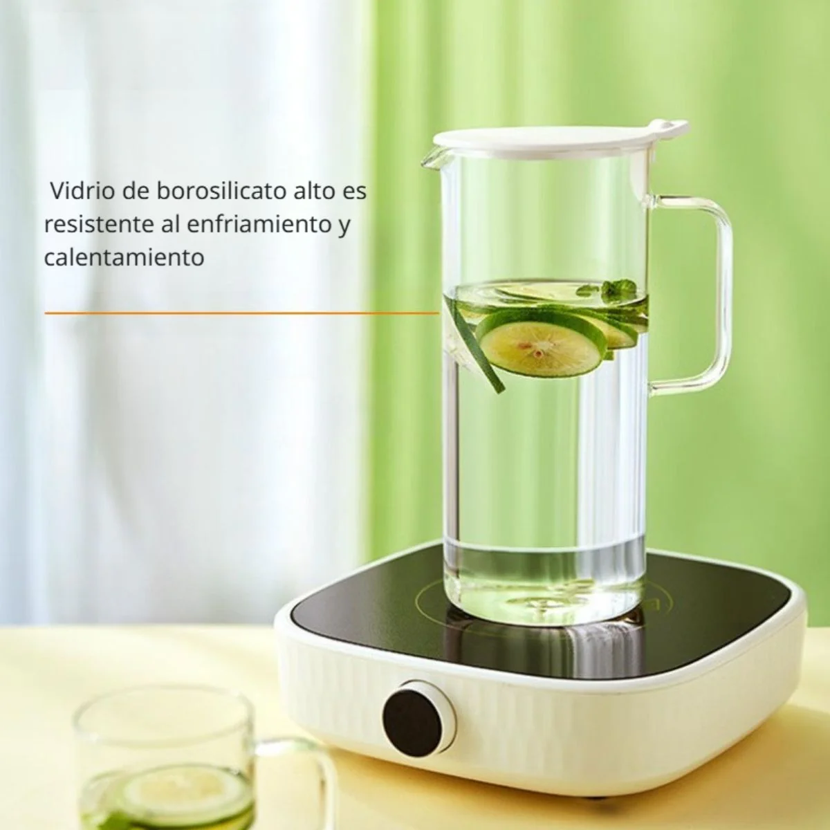 Jarra De Vidrio Con Tapa 1.2L Y Vasos (4 Unds) - Image 2