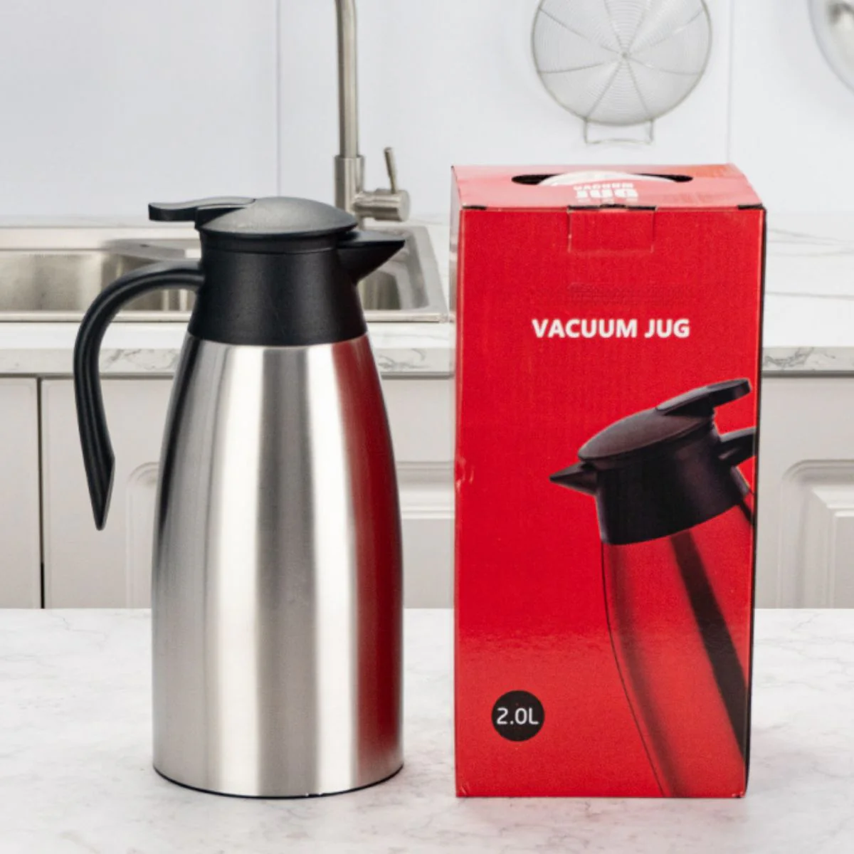 Jarra Térmica De Café 68Oz. (2Lts) Termo De Acero Inoxidable. Conserva Bebidas Calientes 12H Y Frías 24H. - Image 6