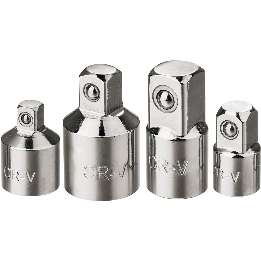 Juego De 4 Pcs Adaptadores De Socket 1/4"F X 3/8"M 3/8"F X 1/2"M 3/8"F X 1/4"M 1/2"F X 3/8"M