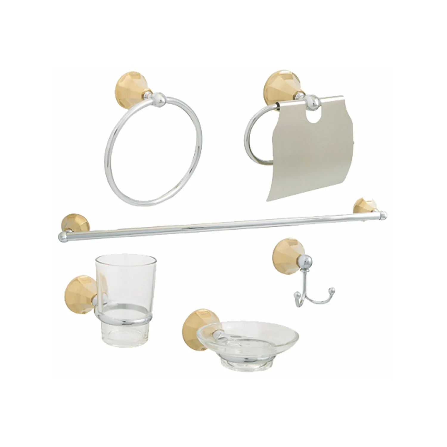 Juego De Accesorios De Baño De Pared De 6 Piezas - Image 2