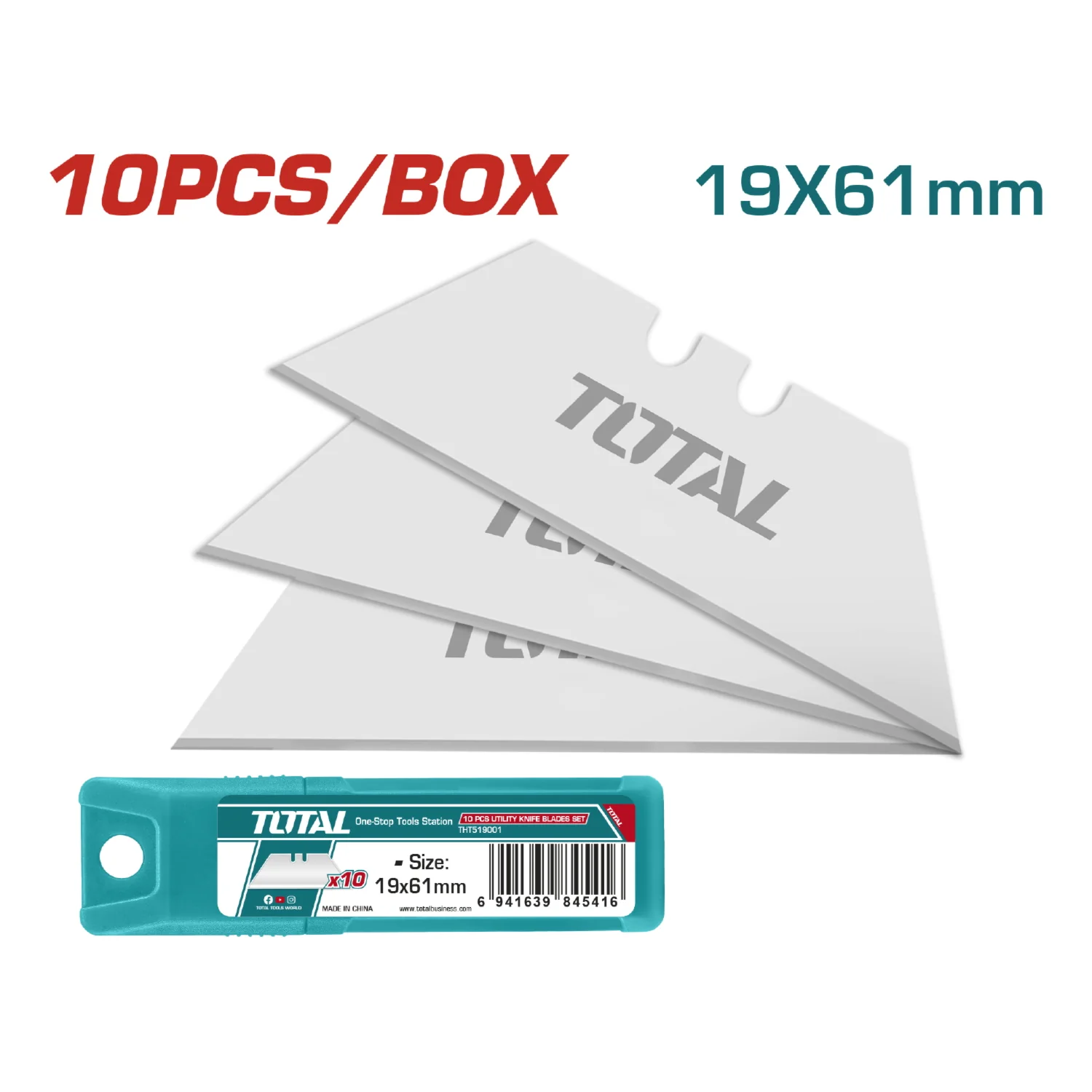 Juego De Cuchillas 10Pcs, Tamaño: 61X19MM, Para Exactos - Image 2