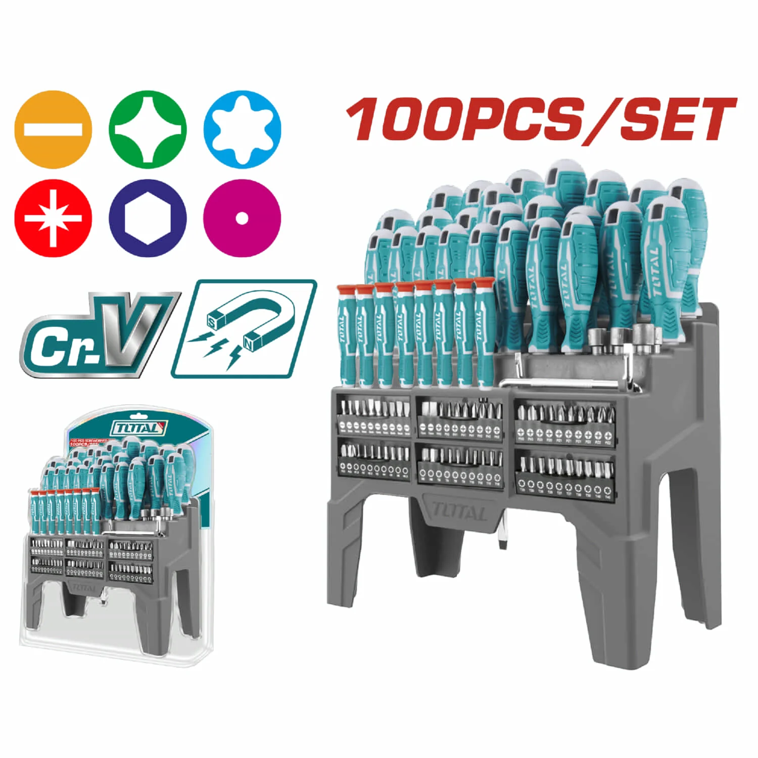 Juego De Destornilladores De 100 Piezas