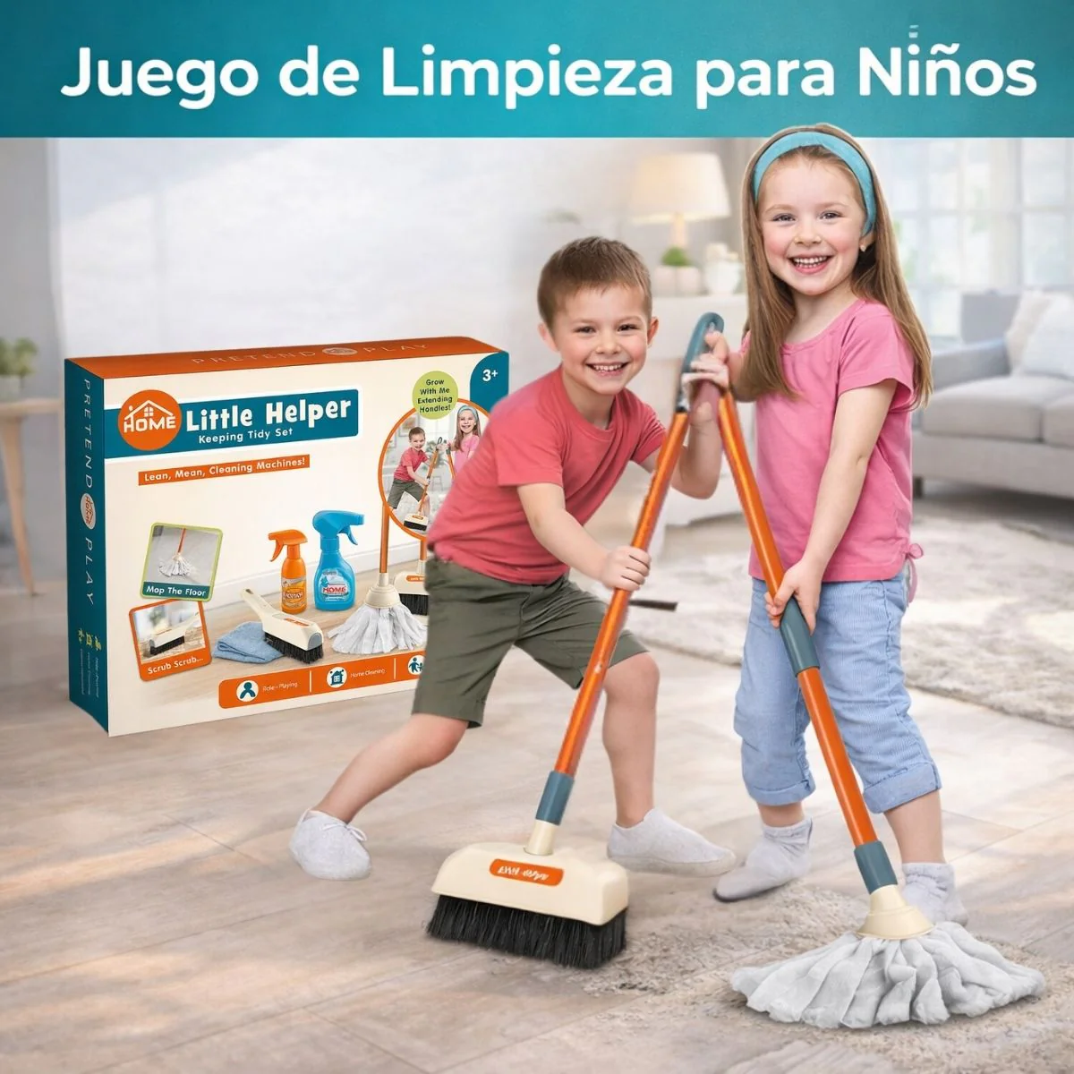 Juego De Limpieza Infantil. Set De 6 Piezas. Juguete De Aprendizaje Para Niños. - Image 3