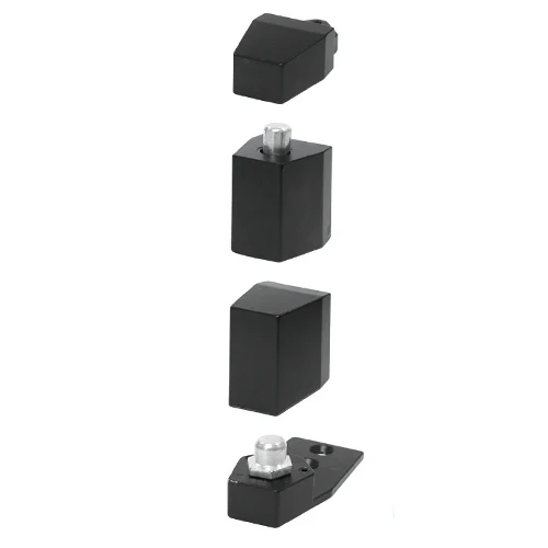 Juego De Pivotes Estandar Decentrado Para Puertas De Aluminio Acabado Negro. - Image 2