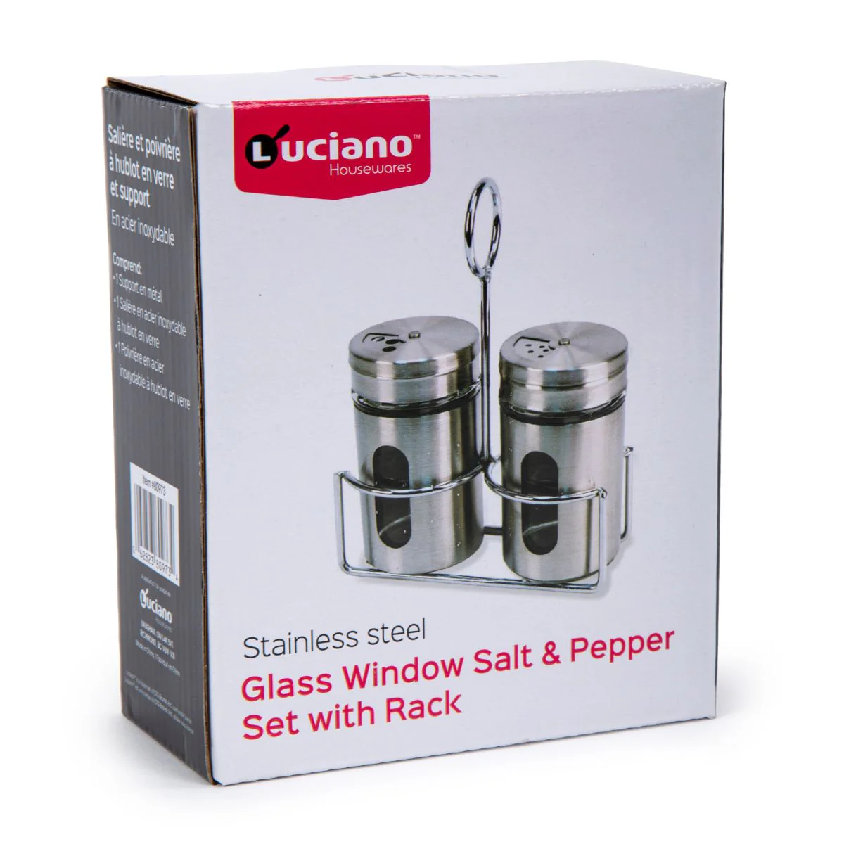Juego De Sal Y Pimienta Luciano S / S, Ventana De Vidrio, Con Rejilla - Image 2
