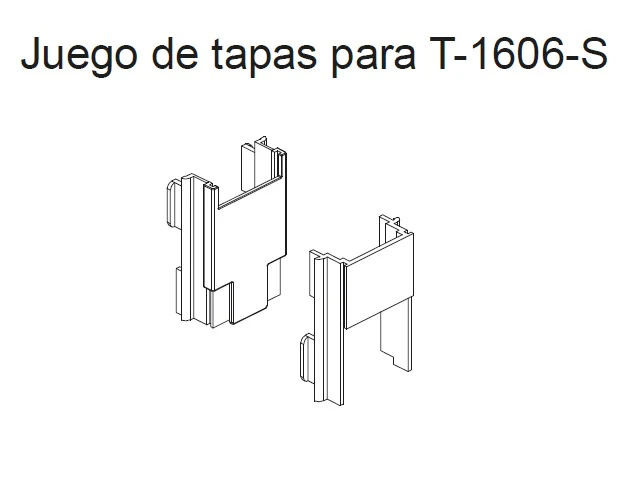 Juego De Tapas Para EXL-T-1606-S. Serie Elevable Europa. Color Negro