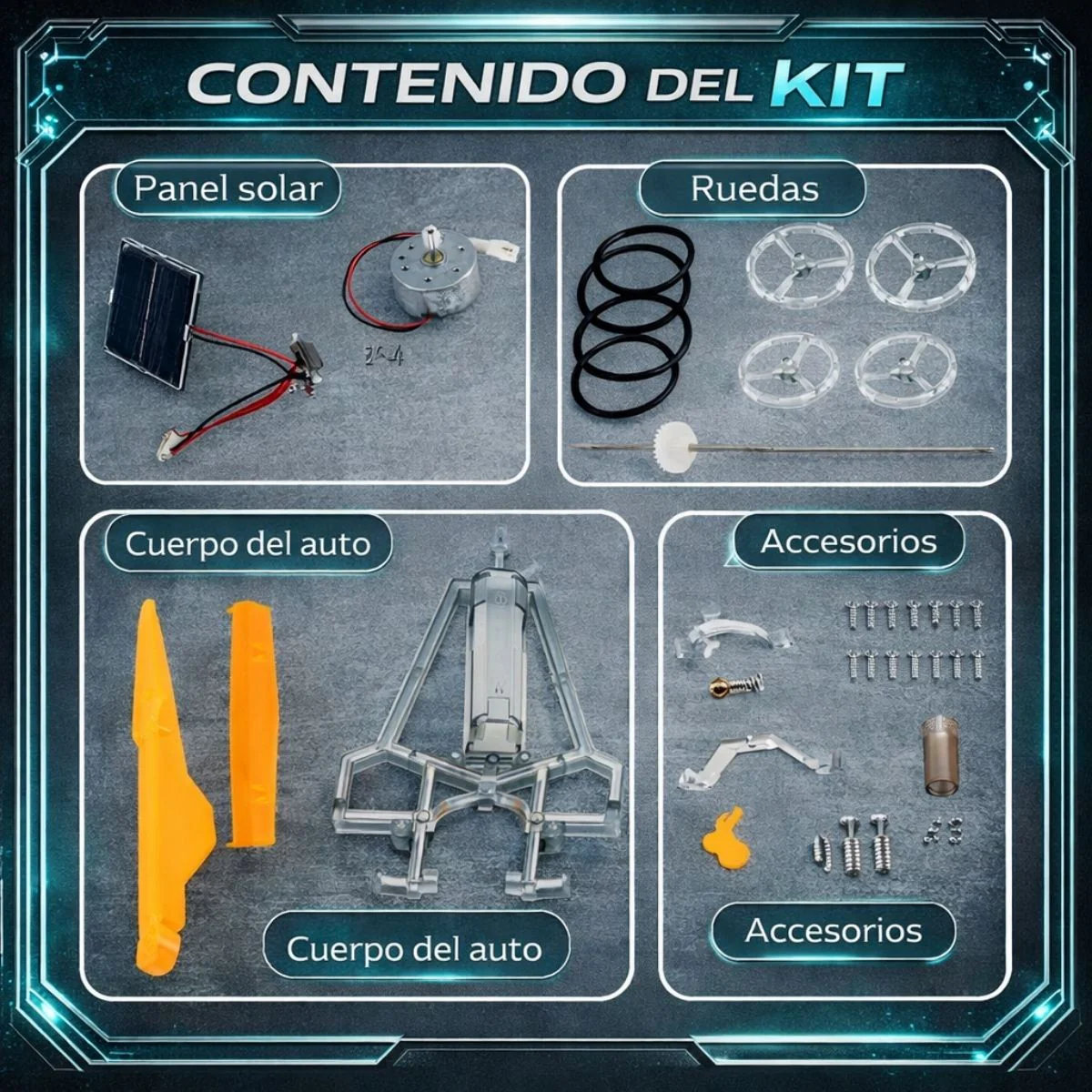 Juguete Auto Solar Educativo Armable Para Niños. Coche De Carreras Con Energía Solar Y Batería. Juguete STEM De Ensamblaje Científico - Image 5