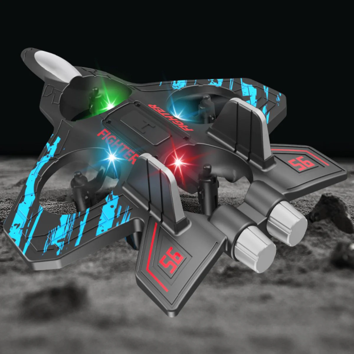 Juguete De Avión Con Planeador A Control Remoto. Dron De Espuma Con Luz Con Rotación De 360°. 25X18x5.6Cm.
