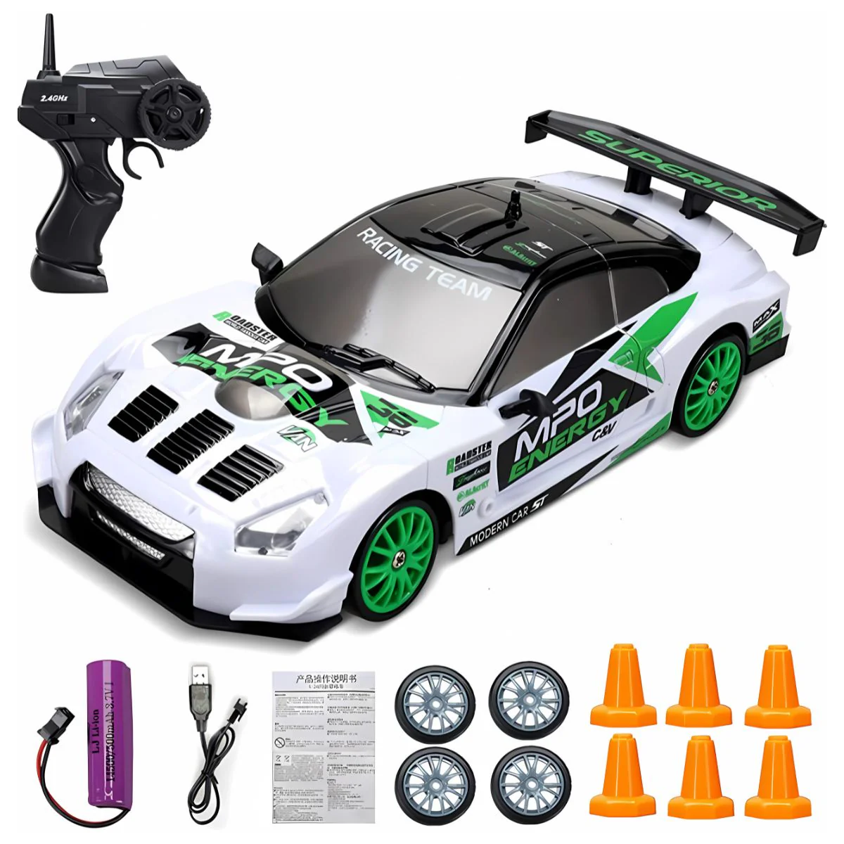 Juguete De Carro A Control Remoto De Drift Con Batería Recargable. Incluye Accesorios. Drifting - Image 2
