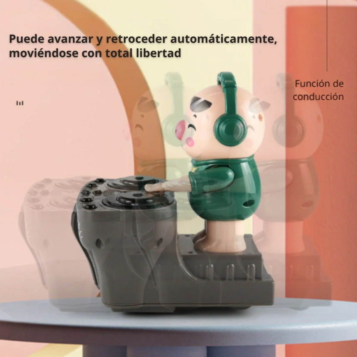 Juguete Dj Cerdito Musical Infantil Con Movimiento De ABS Alta Resistencia. Juguete Divertido Para Niños Con Música Y Luces. Recargable - Image 3