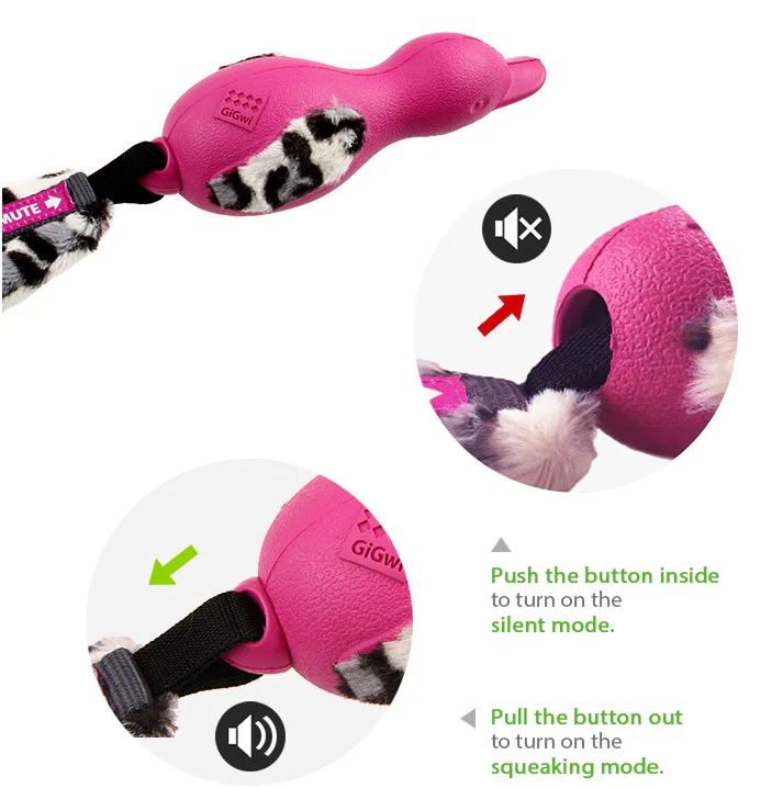 Juguete Duck Push To Mute Rosado Para Mascotas - Image 10