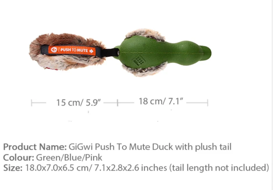 Juguete Duck Push To Mute Verde Para Mascotas - Image 6