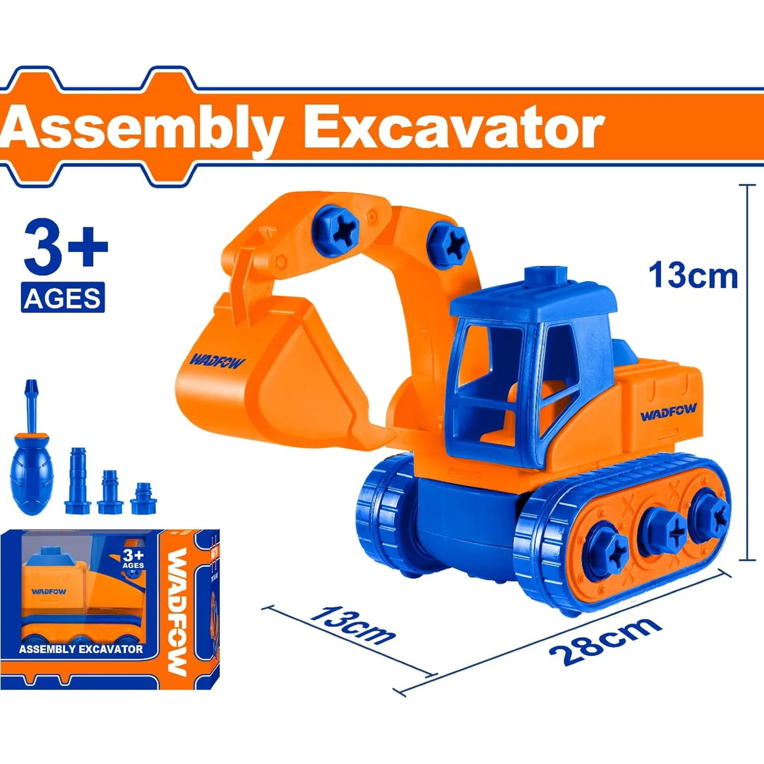 Juguete Excavadora Para Niños. Desmontable. Edades De 3 Años+. Fácil Montaje. Incluye Accesorios. - Image 2