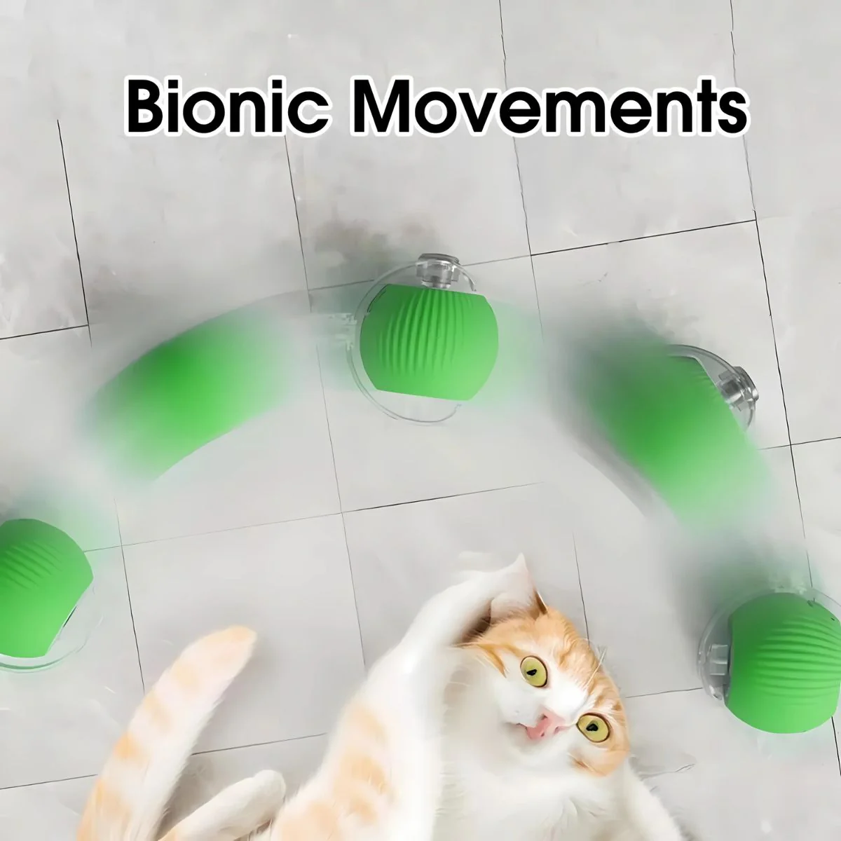 Juguete Para Gatos. Pelota Con Movimiento Automático Y Cuerda. 3 Modos De Juego. - Image 3