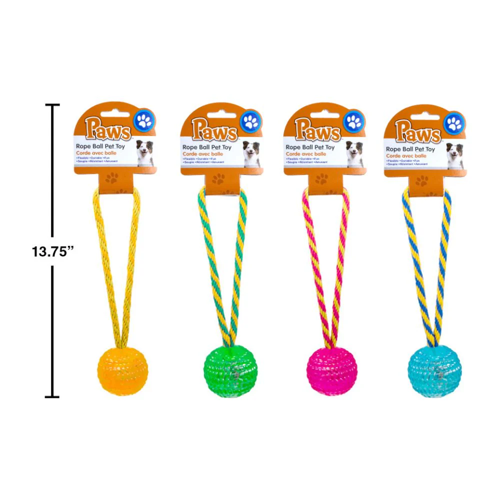 Juguete Para Mascotas Con Bola De Cuerda De 9.5 " (1Pza) (Viene En Colores Variados Al Azar) - Image 2