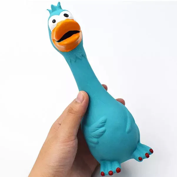 Juguete Para Perro Con Sonido. Pato De Latex. Color Azul. - Image 2
