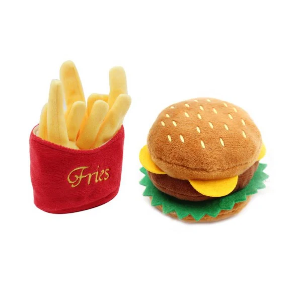 Juguete Para Perro Con Sonido. Peluche De Hamburguesa. - Image 2