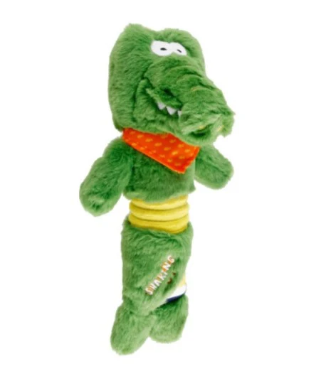 Juguete Plush Cocodrilo Verde Para Mascota - Image 3