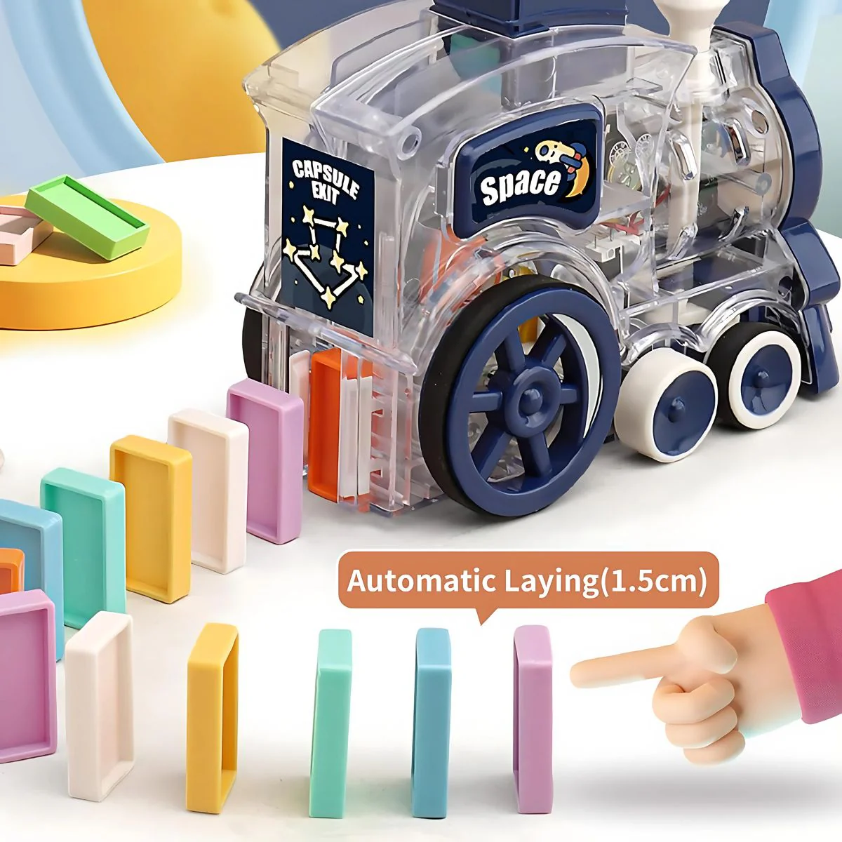 Juguete Tren De Dominós Eléctrico Para Niños. Juego Interactivo Con 200 Bloques, Educativo Y Divertido. - Image 2