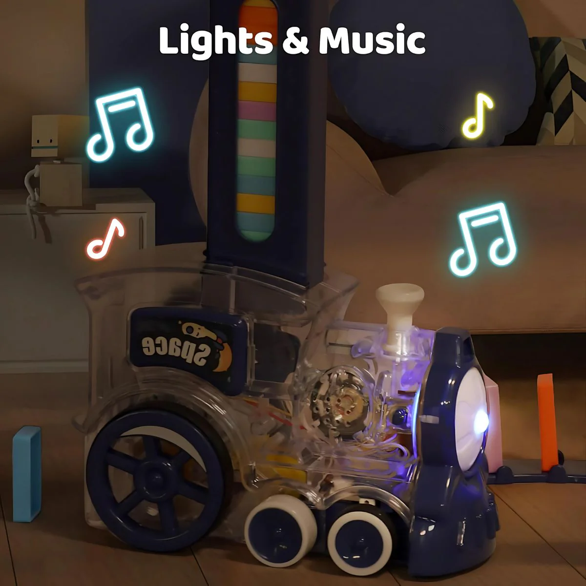 Juguete Tren De Dominós Eléctrico Para Niños. Juego Interactivo Con 200 Bloques, Educativo Y Divertido. - Image 3