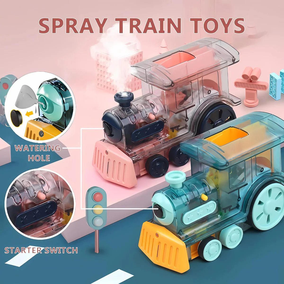 Juguete Tren De Dominós Eléctrico Para Niños. Juego Interactivo Con 80 Bloques, Educativo Y Divertido. - Image 3