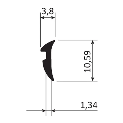 Junta De Acristalar De 1.5 Mm.  EPDM Alta Calidad. Se Vende Rollo De 100 Mts. Color Negro. - Image 2