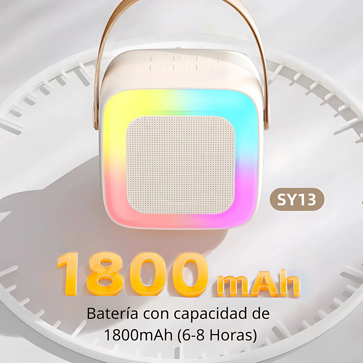 Karaoke Portátil Con Micrófonos Inalámbricos Y Luces LED. Bocina Parlante Bluetooth. Duración De Batería De 6 A 8 Horas. - Image 3