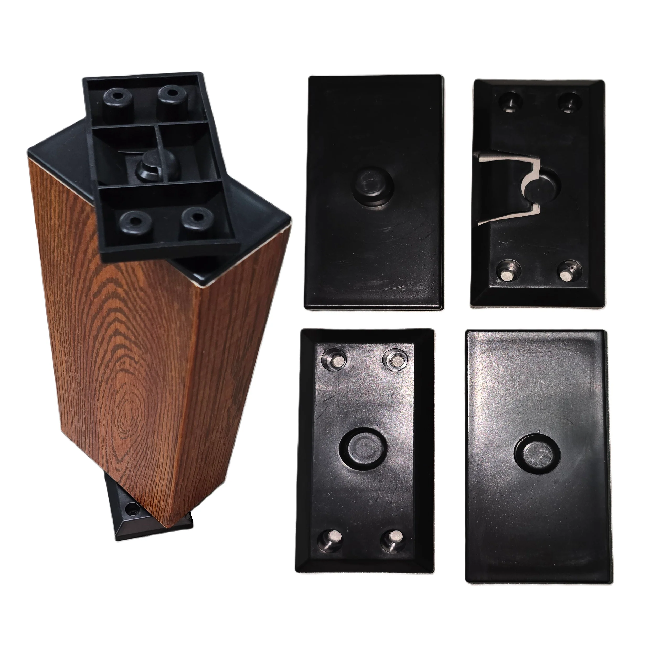 Kit Anclaje Giratorio Eje Superior E Inferior Para Pérgola Decorativa Tubo 100X50 WPC 2X4" (4Pcs Set)