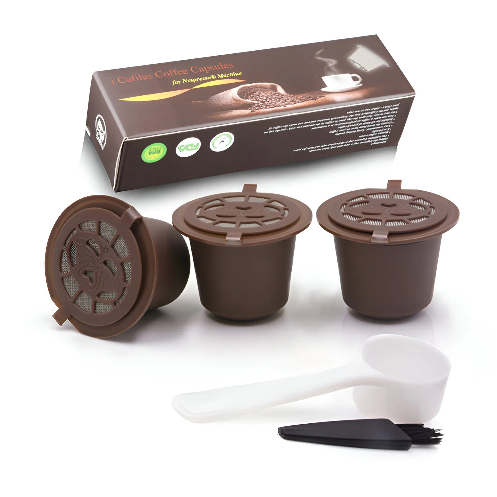 Cápsulas De Café NESPRESSO Reutilizables De Plástico. (Set De 3 Cápsulas)