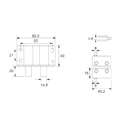 Kit De Herrajes Para Hacer Puertas De Vitrinas Incluye 4 Pivotes De Puerta, 2 Trancas Con Iman. - Image 2