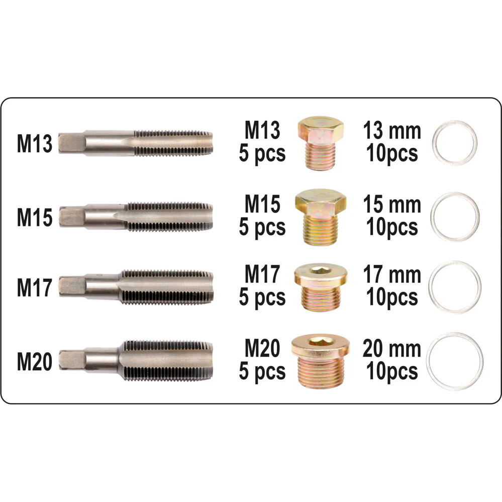 Kit De Roscar Recuperar Roscas De Tapón De Aceite, Para Roscar Cárter Caja De Cambios Drenaje - Image 2