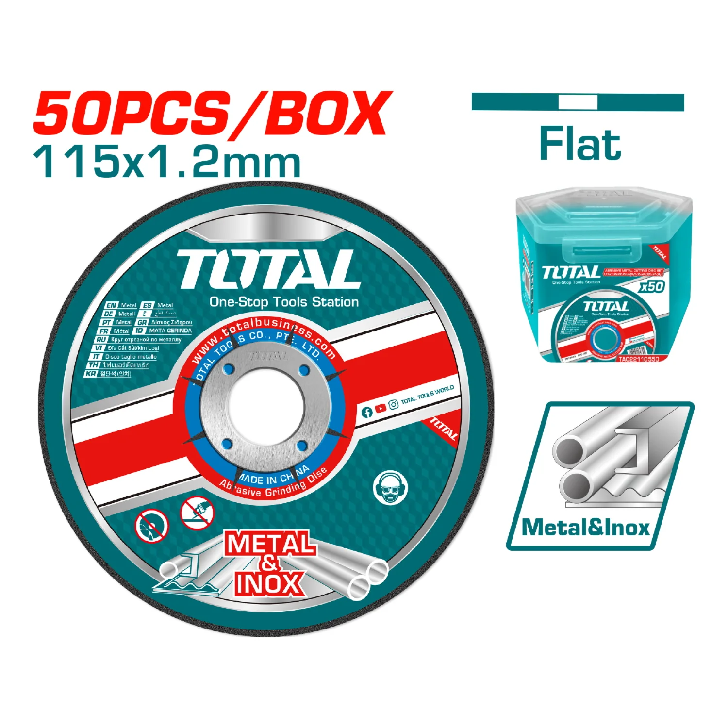 Kit En Lata De 50 Discos Corte De Metal Y Acero Inoxidable. - Image 2
