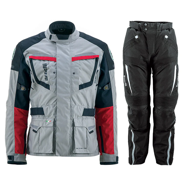 Kits De Chaqueta Y Pantalón Esencial Benelli Negro/Gris/Rojo. Tallas M, L, XL. - Image 7