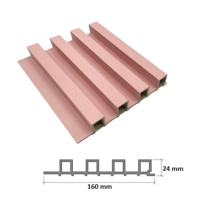 Lámina Acanalada Decorativa WPC Rosa Coral Pastel 24X160x2900 Mm - Image 2