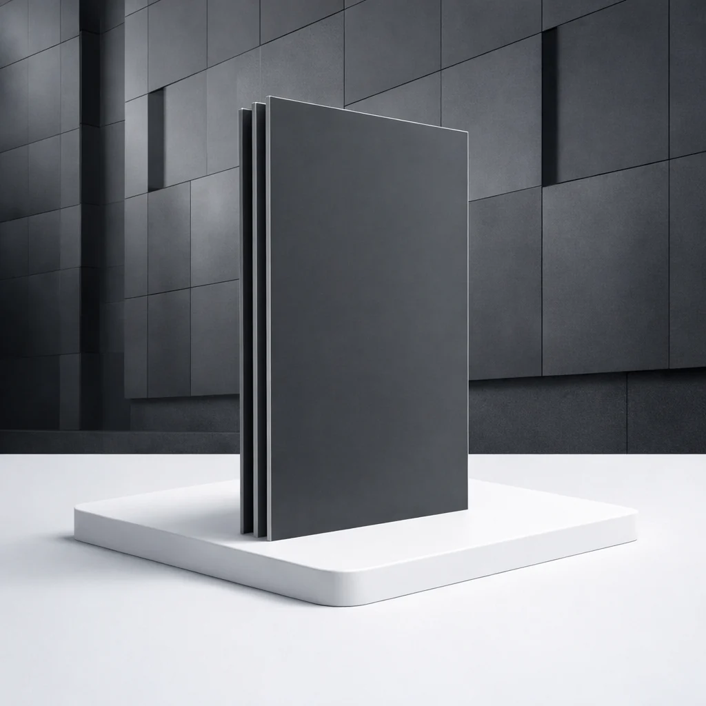 Lamina Alucobond ACM 4Mm PVDF 1.22X2.44M (4X8pies) Panel Revestimiento Exterior De Alta Calidad Color Gris Oscuro B019 Aluminio Compuesto