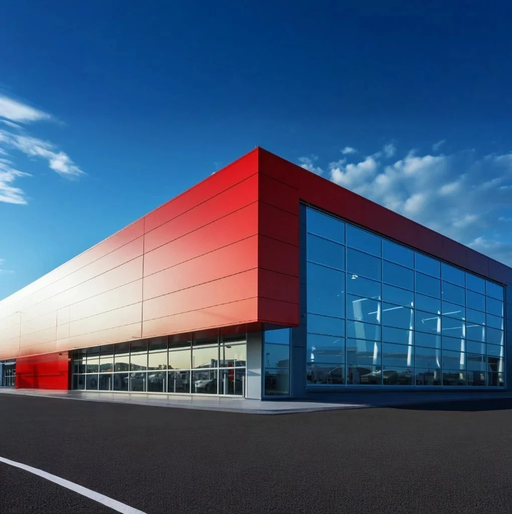 Lámina Alucobond ACM 4Mm PVDF 1.22X2.44M (4X8pies) Panel Revestimiento Exterior De Alta Calidad Color Rojo B037 - Image 4