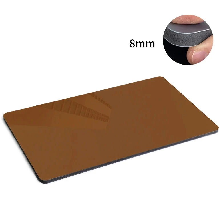 Lámina De Espejo WPC Bambú Bronce Decorativo Recortable 1.22M X 2.80M X 8Mm (Do It Yourself)