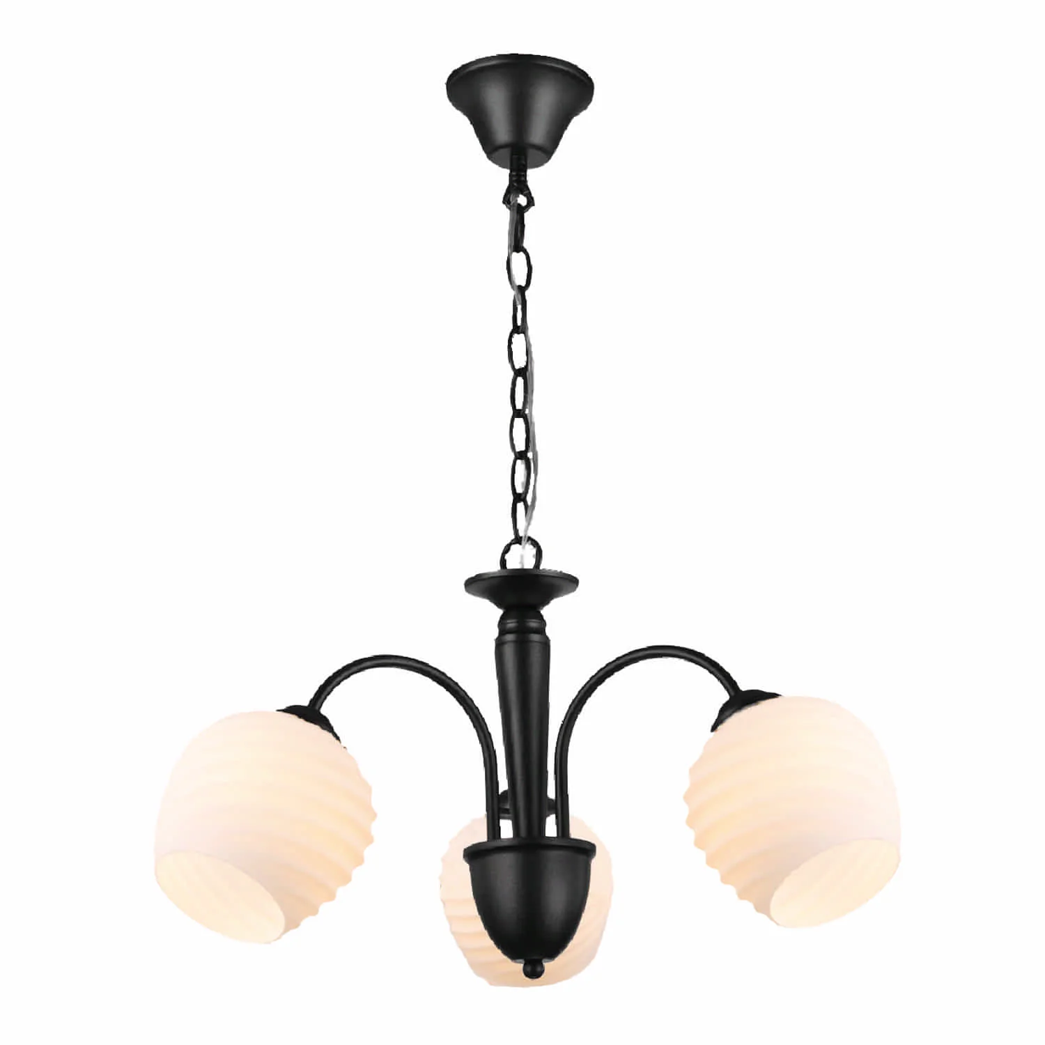 Lámpara Colgante Estilo Fuente Negra Con 3XE27 Diseño Moderno 530X680mm Ideal Para Comedores, Islas De Cocina O Salas De Estar. Ofrece Iluminación Focal Y Estilizada. Lámpara Estilo Chandelier. - Image 2
