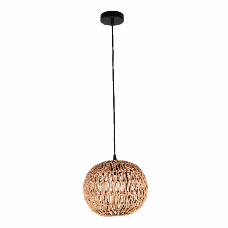 Lámpara Colgante De Rattan Madera  1XE27 255X1250mm Elegancia Natural - Image 2