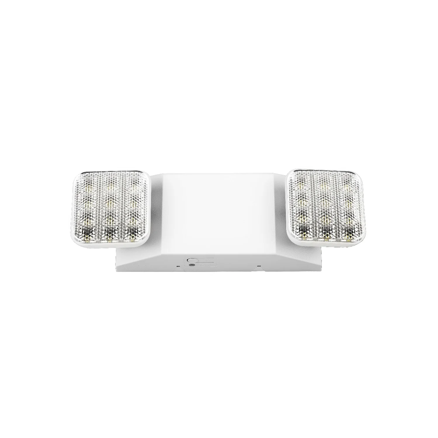 Lampara De Emergencia De 2 Bombillos Giratorios. 100-277V / 50-60Hz. Indicar LED. Material Plastico.