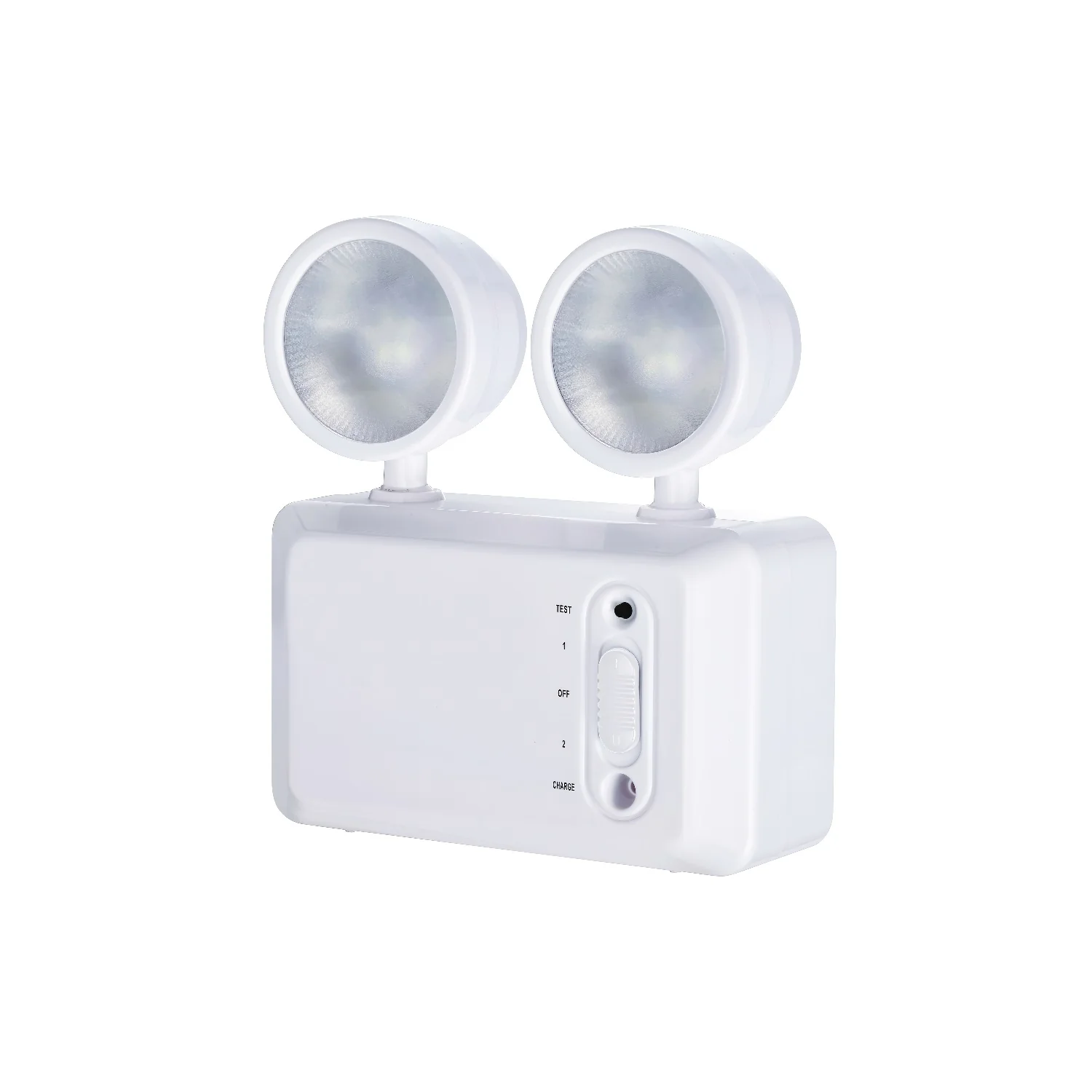 Lampara De Emergencia De 2 Bombillos Giratorios. 110-240V / 50-60Hz. Indicar LED. Material Plastico.