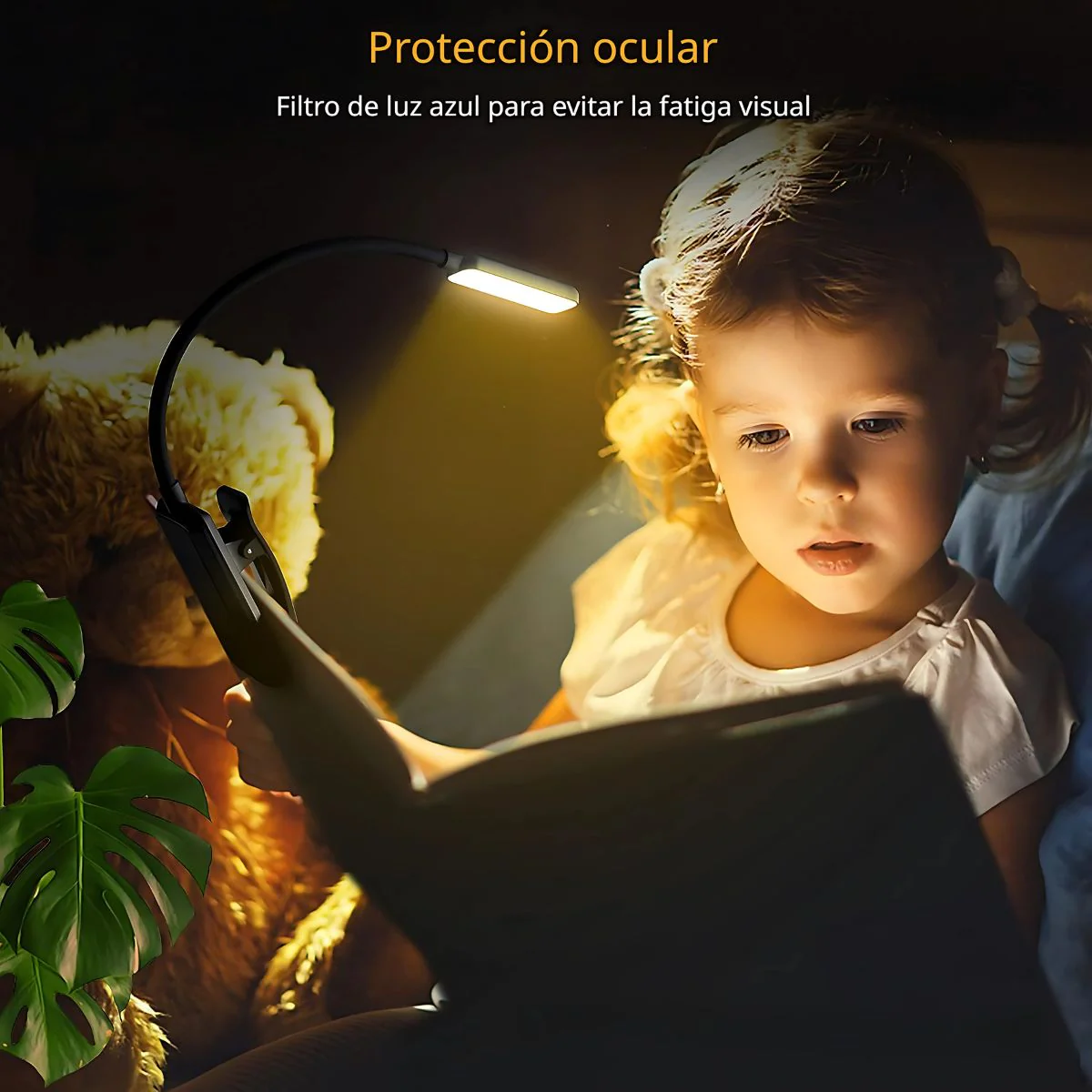 Lámpara De Lectura Con Clip. Luz Nocturna Para Leer Libros. Foco LED Para Estudio Recargable Con Duración De Hasta 10 Horas. - Image 2