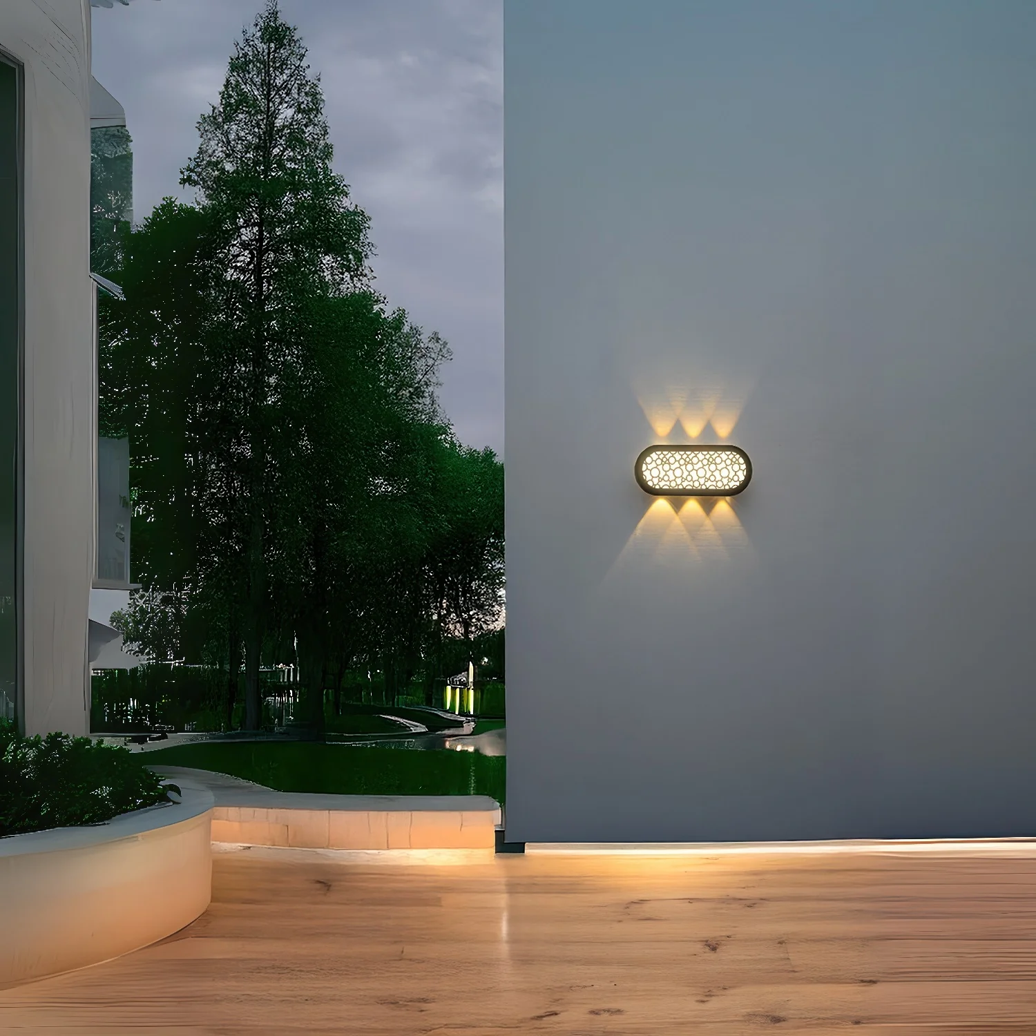 Lámpara De Pared De Exterior  Negra LED 12W, Luz Cálida De 3000K Y 1050 Lúmenes. - Image 2