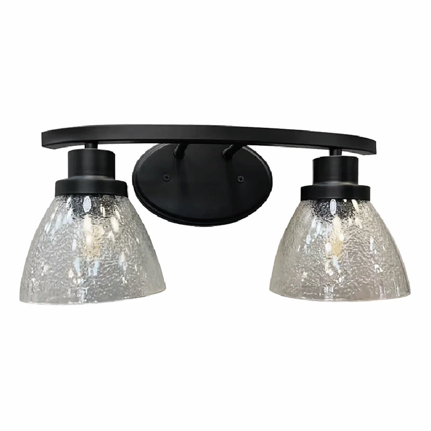 Lámpara De Pared Elegante Níquel Negra 2XE27 Moderna, Rústica, Elegante 385X170mm Ideal Para Luz En El Tocador, Sala De Estar. Lámpara Vanity Tocador Con Dos Focos. - Image 2
