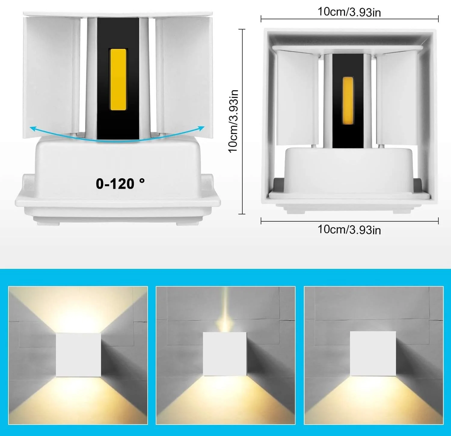 Lámpara De Pared Exterior LED Blanca 6W, 420 Lm, 3000K Cálida: Iluminación Eficiente Para Exteriores. Luminaria. - Image 2