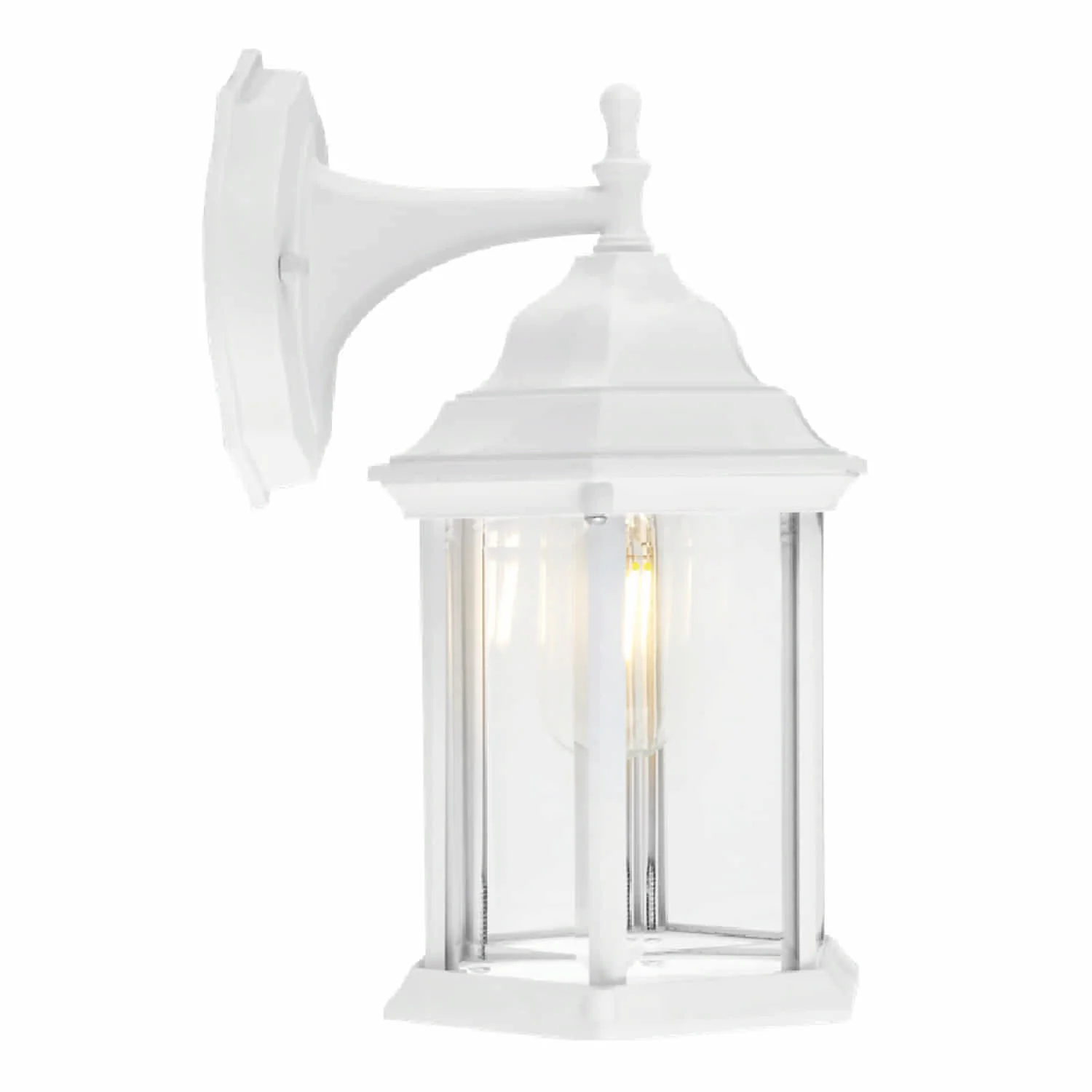 Lámpara De Pared Farol Exterior Blanca 1XE27 - Iluminación Clásica Y Elegante . Farol De Pared Retro.