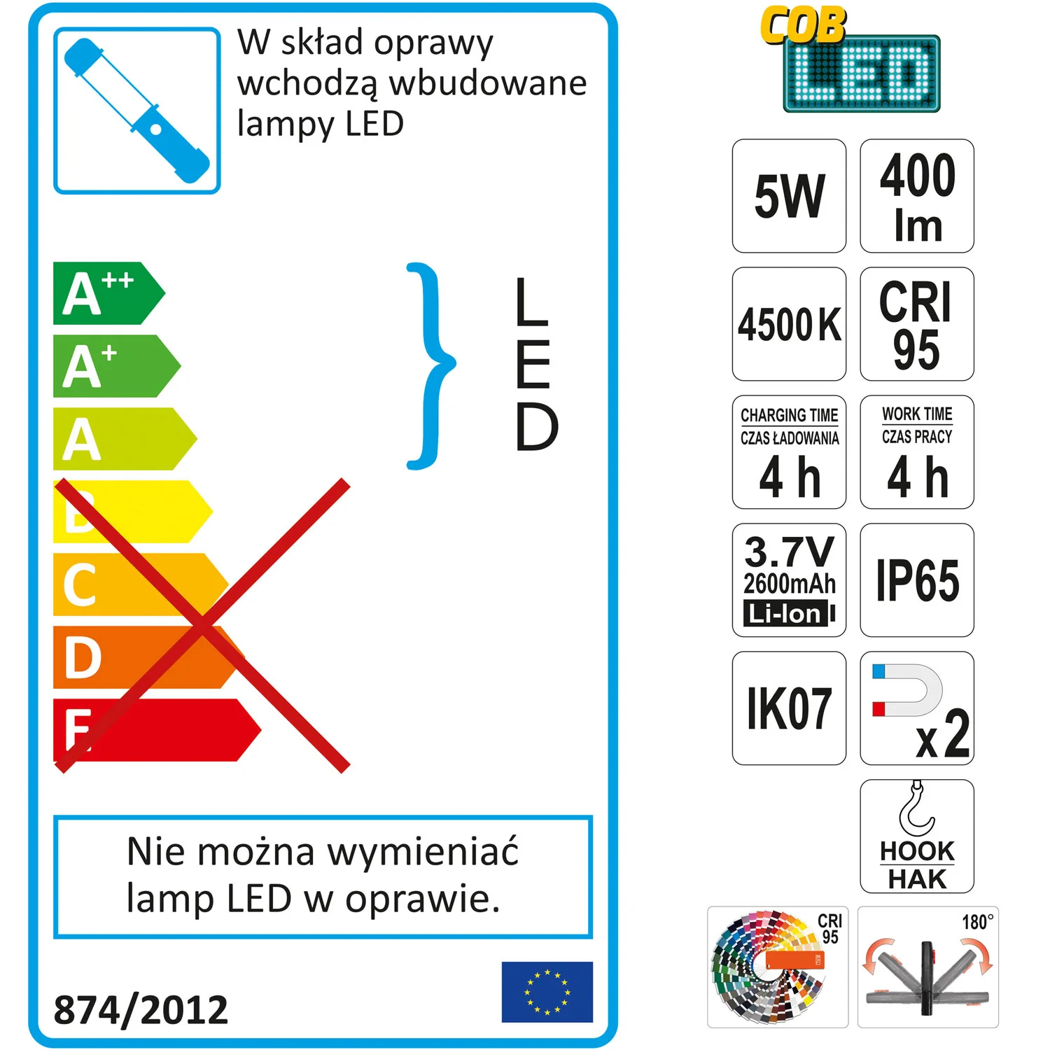 Lampara Identificado Color De Pintura Replica La Luz Solar Natural Para Una Coincidencia Perfecta - Image 6