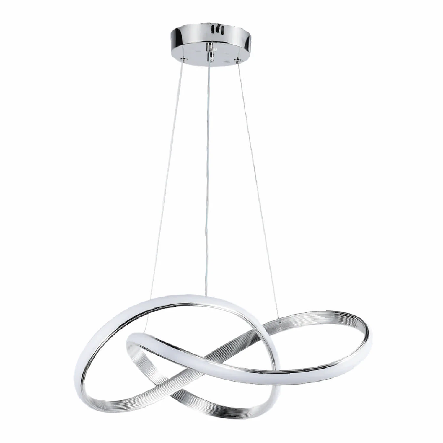 Lámpara LED Colgante Cromo 48W 1980 Lumens CCT Tonos Cálido Neutro Y Frío 500X160x1000mm Ideal Para Comedor Y Salón. Elegante Y Funcional. Lámpara Colgante Infinito. - Image 2