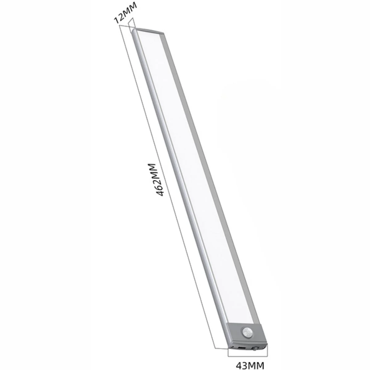 Lámpara LED Con Sensor De Movimiento. Luz Inalámbrica Carga Rápida USB C Y 2 Modos. 46.2*4.3*1.2Cm
