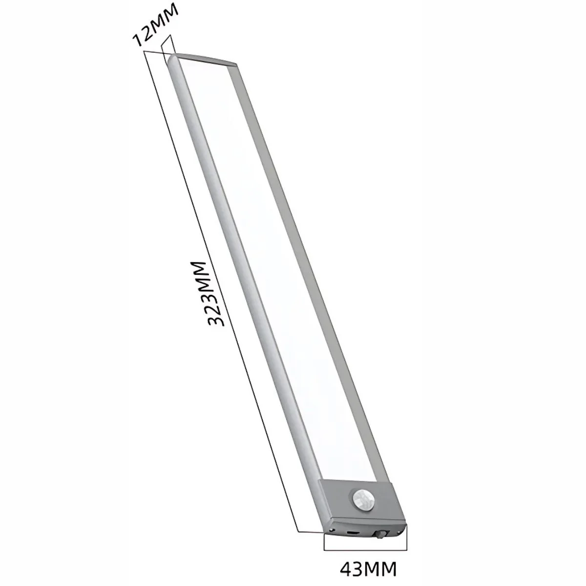 Lámpara LED Con Sensor De Movimiento. Luz Inalámbrica Carga Rápida USB C Y 2 Modos. 23.3*4.3*1.2Cm
